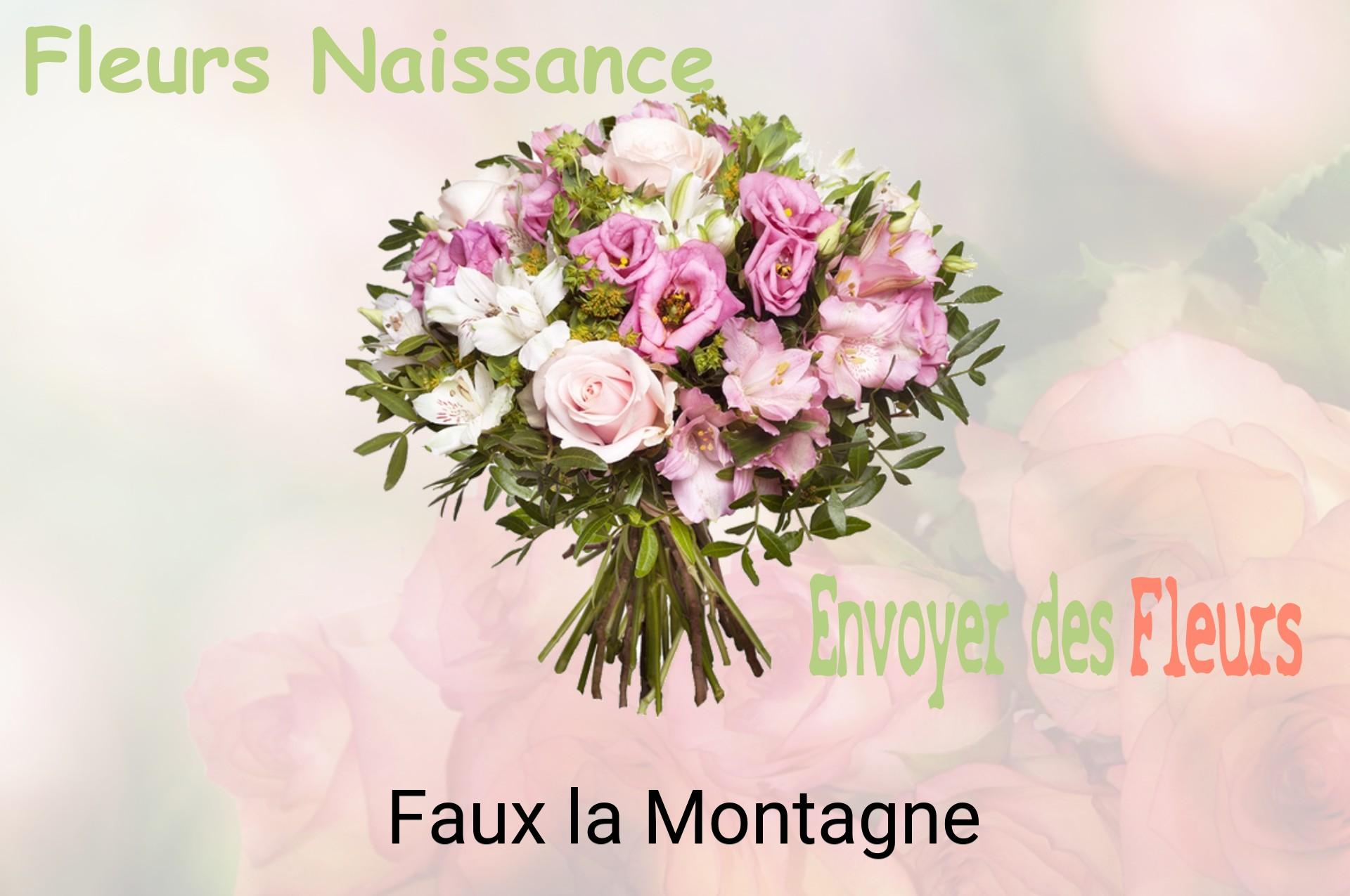 Bouquet de fleurs de naissance livré à Faux-la-Montagne