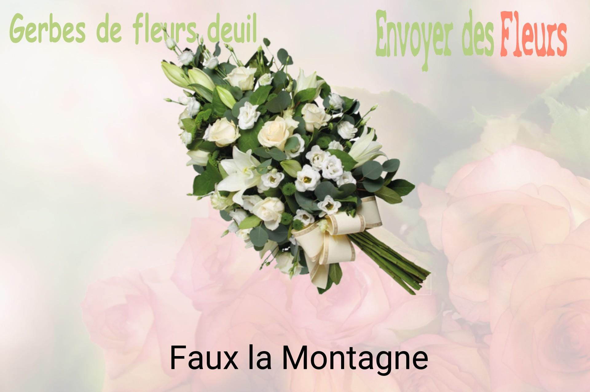 Gerbe de fleurs de deuil livrée à Faux-la-Montagne